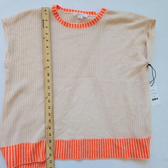 Duffy Cashmere Boxy Sweater Pink Orange Sleeveless Soft Feminine Pastel Cute - Picture 11 of 11